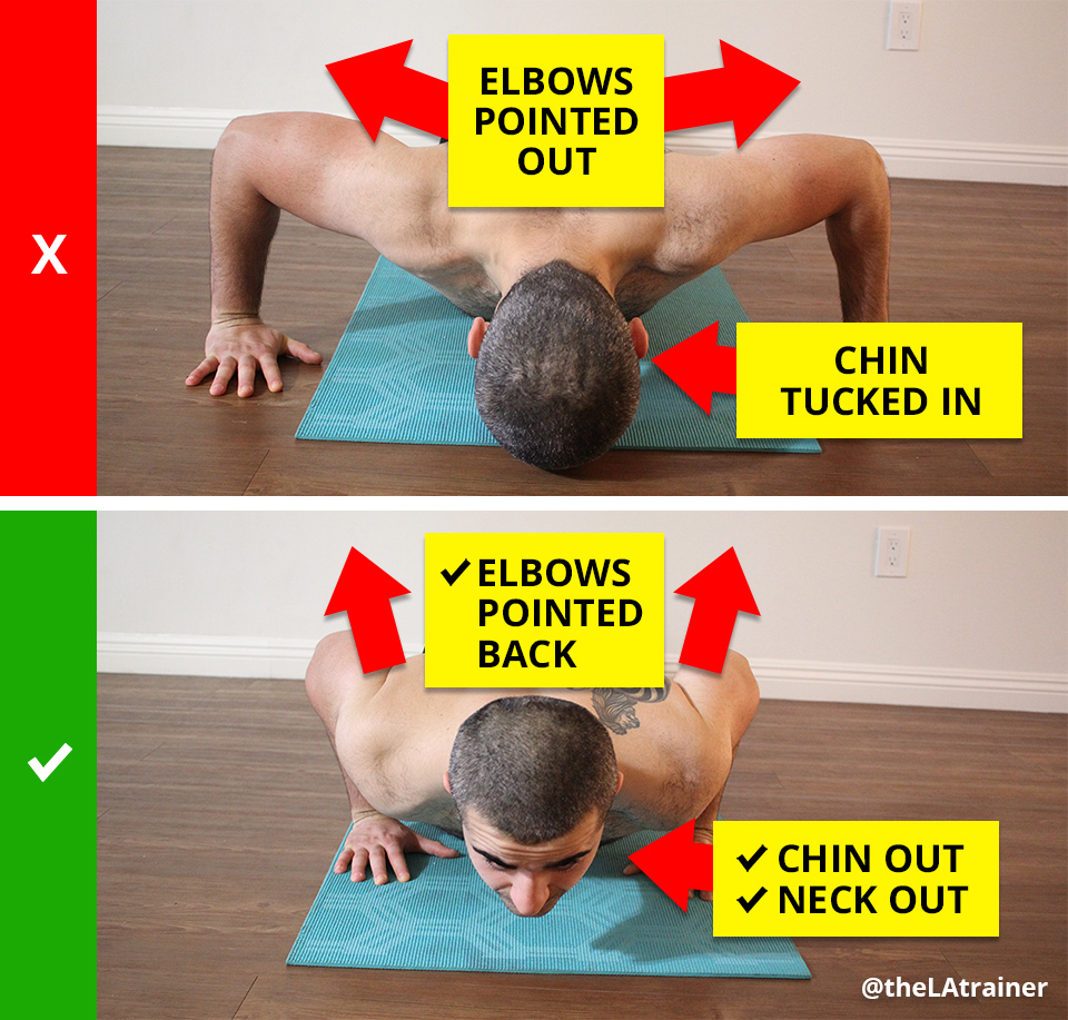push up form elbows